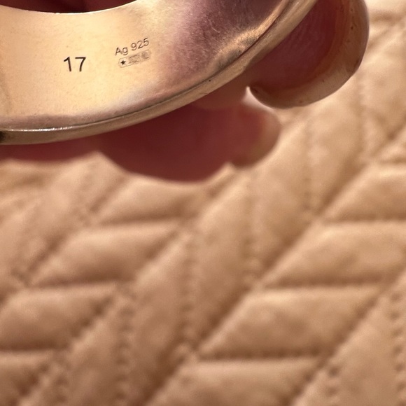 Gucci Made In Italy Sterling Silver Interlocking Enamel Ring, size 7 - Picture 5 of 7